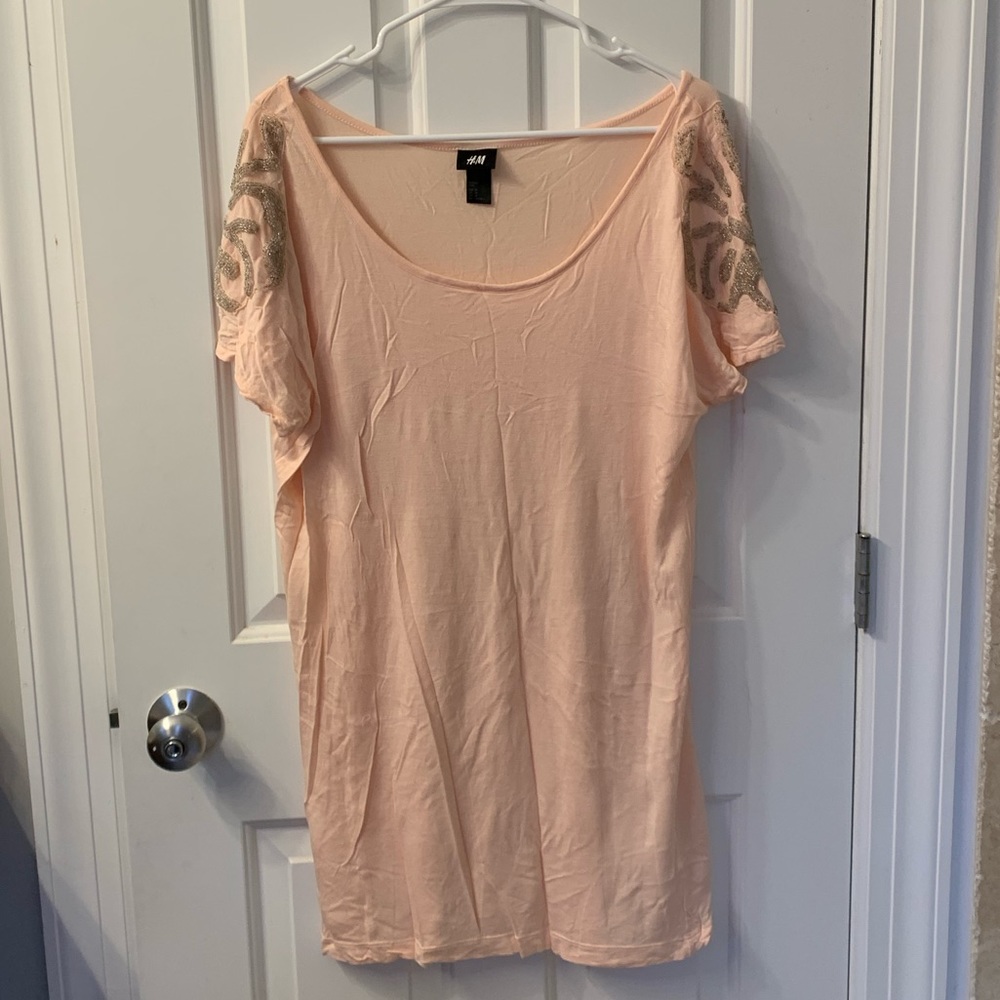 Size Medium light pink H&M dress with beads